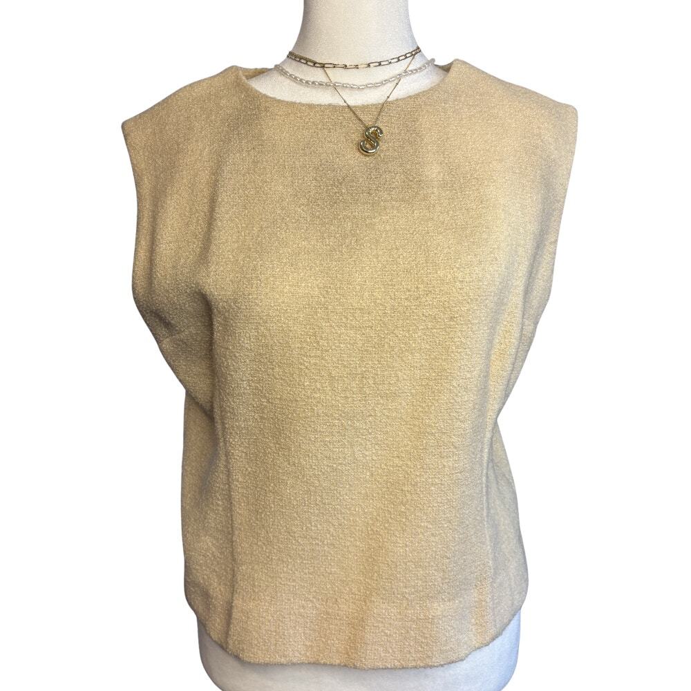 Stefan for Briarbrook Vintage Boucle Shell Top Cream Ivory G. Fox & Co 1960s